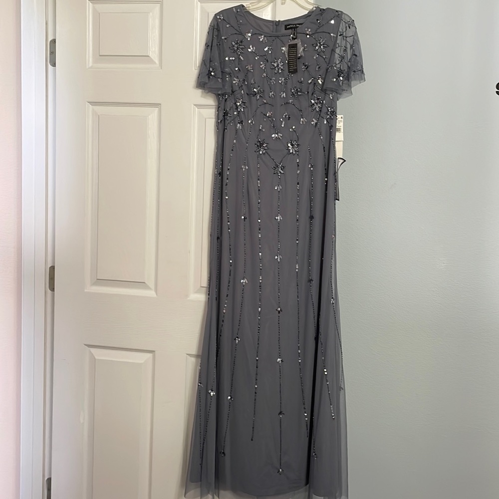 Elegant Gray Evening Gown